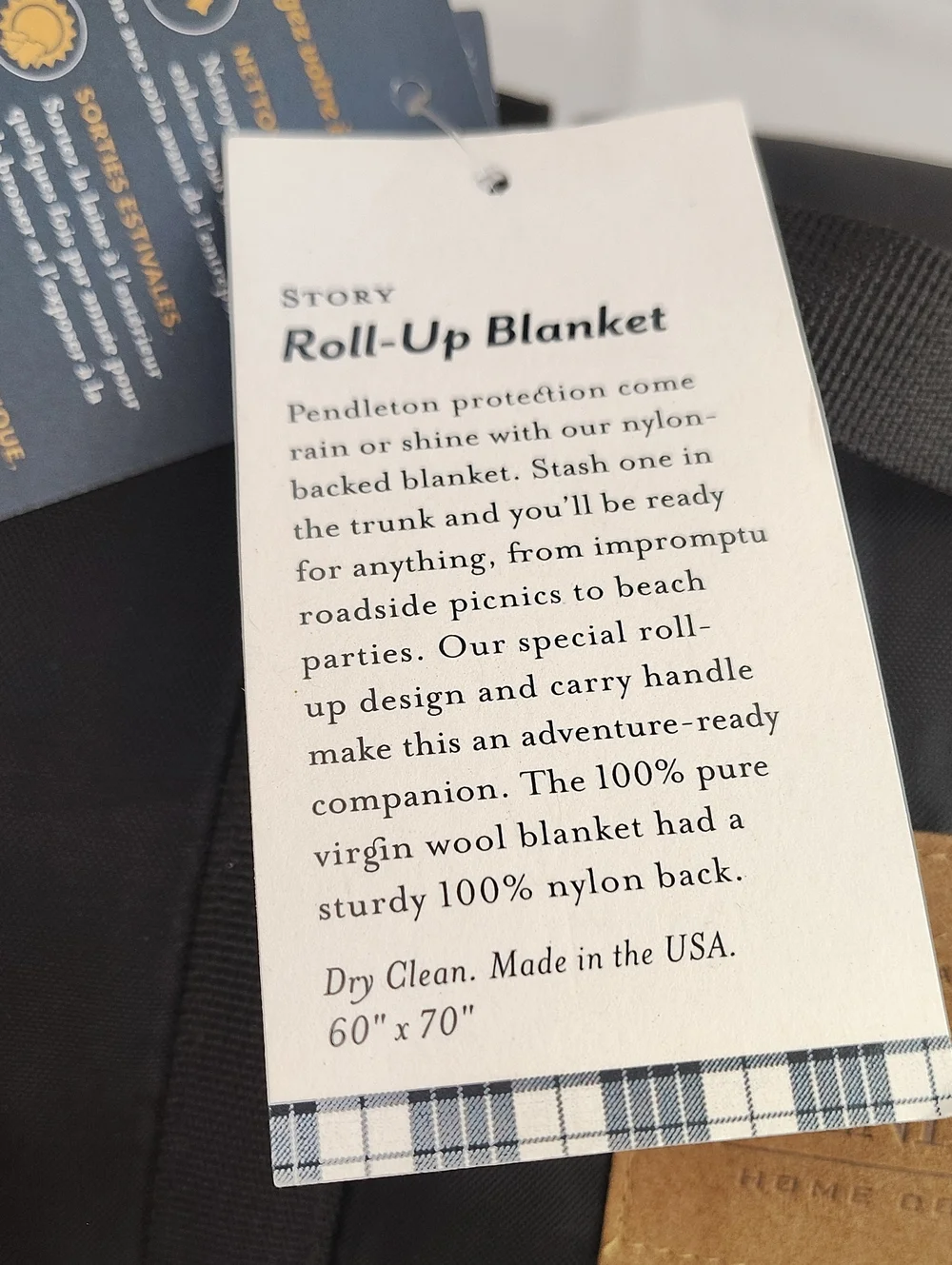 Pendleton Black Roll-Up Duffel Blanket